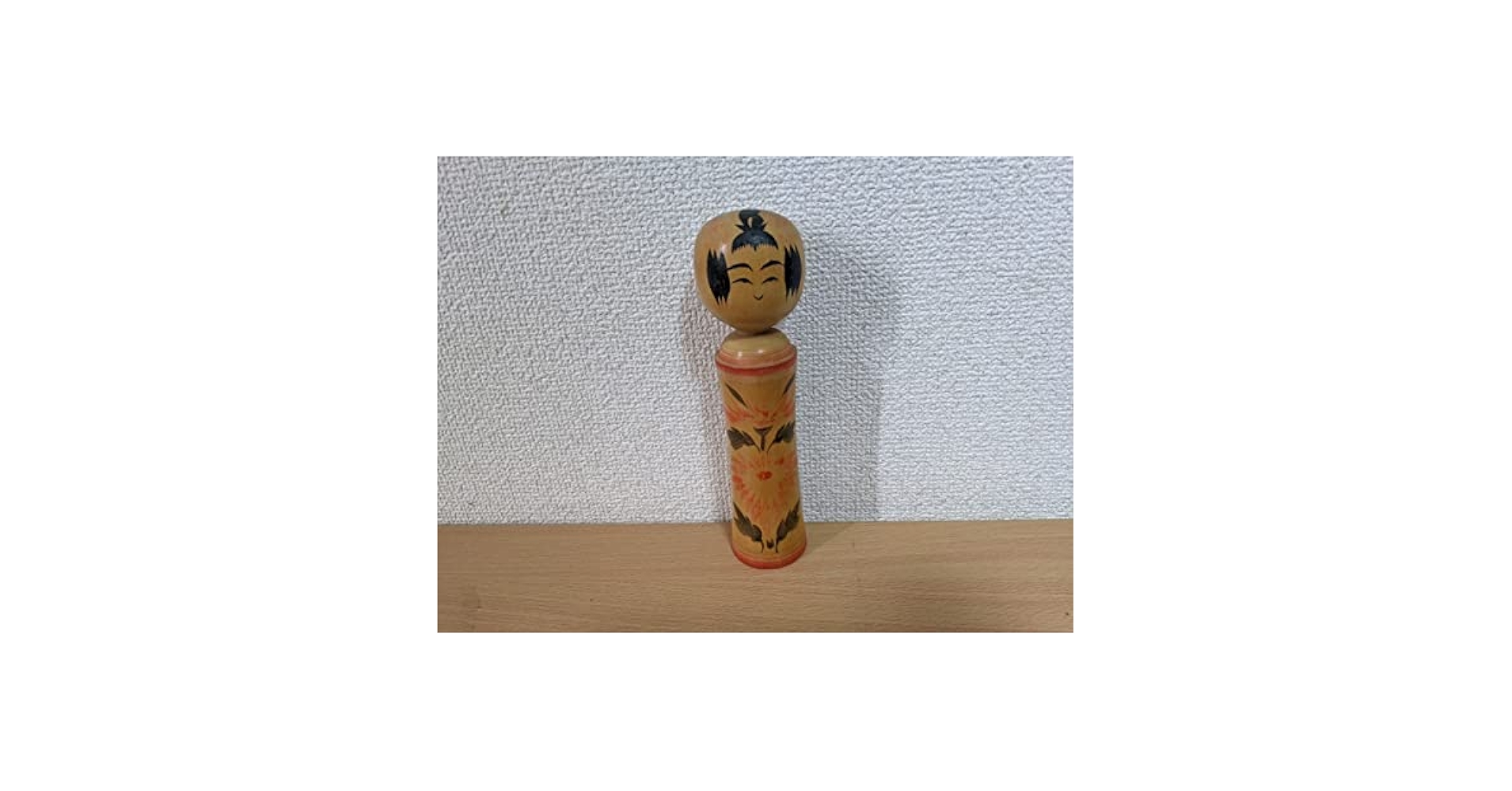 Amazon | こけし/小芥子 鳴子系 花柄 高さ:約18.5cm 柿澤是隆